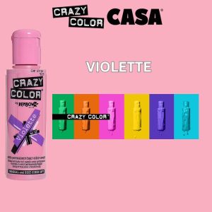 Crazy Colour Renbow  Semi Permanent Hair Colour-43 Violette