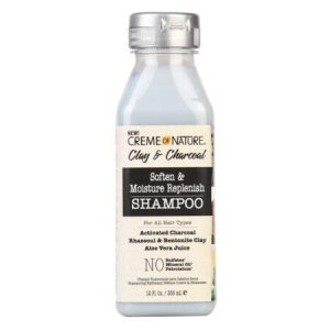 Creme Of Nature Clay & Charcoal Soften & Moisture Replenish Shampoo 12oz
