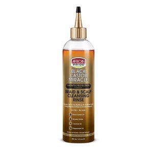 African Pride Black Castor Miracle Braid & Scalp Cleansing Rinse 12Fl.oz / 355mL
