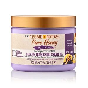 Creme of Nature Pure Honey Hair Food Nourishing Cream Oil 4.7oz