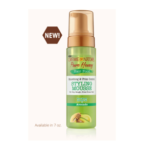Creme of Nature Pure Honey Hair Food Styling Mousse 7oz / 207mL