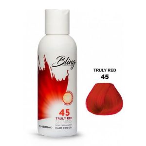 BLING COLOR SEMI PERMANENT HAIR DYE 118ml - 45 Truly Red