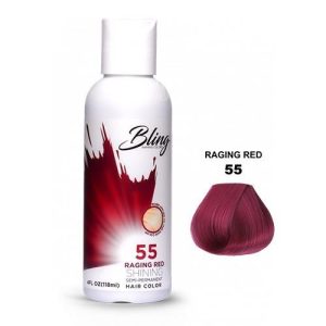 BLING COLOR SEMI PERMANENT HAIR DYE 118ml - 55 Raging Red