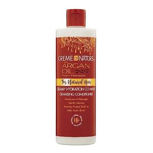 Argan Oil Hair Conditioner by Creme of Nature, Creamy Hydration Co-Wash Cleansing Conditioner, 12 Fl Oz