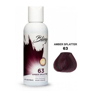 BLING COLOR SEMI PERMANENT HAIR DYE 118ml - 63 Amber Splatter