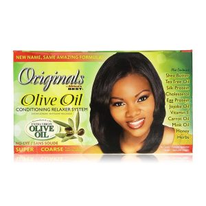 Africa’s Best Orginals Olive Oil Conditioning Relaxer System 1 Complete Application Super