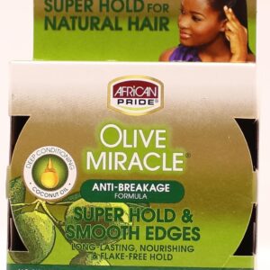 African Pride Olive Miracle Super Hold & Smooth Edges 2.25 Oz / 64g