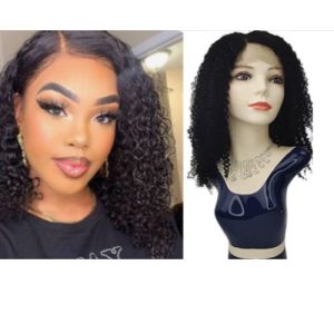 DRESSMAKER Lace Part Short Bob Curly 100% Virgin Brazilin Human Hair Wig ALINA