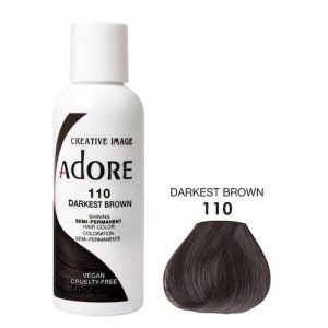Adore Semi Permanent Hair colour-110 Dark Brown-4oz
