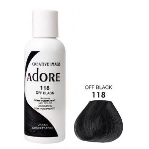 Adore Semi Permanent Hair colour-118 Off Black-4oz / 118mL