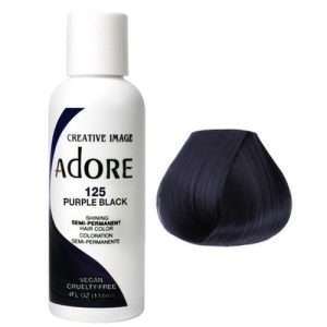 Adore Semi Permanent Hair colour-125 Purple Black-4oz / 118mL