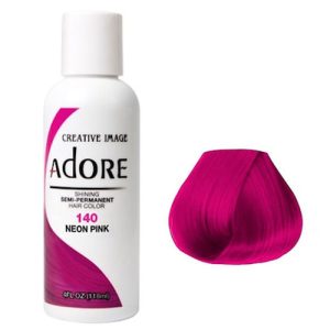 Adore Semi Permanent Hair colour-140 Neon Pink- 4oz / 118mL