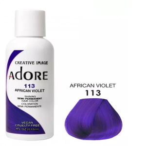 Adore Semi Permanent Hair colour-113 African Violet-4oz / 118mL