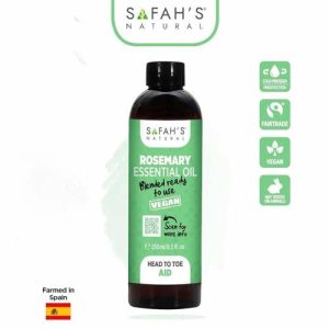 Safah's Natural Cold Pressed Blended Rosemary Essential Oil (100ml-250ml)