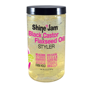 Ampro Shine 'n Jam Black Castor & Flaxseed Oil Styler 32 oz
