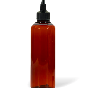 BROWN PLASTIC BOTTLE (PET) WITH NOZZLE- 100ML -200ML -