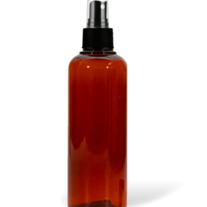 BROWN PLASTIC BOTTLE (PET) WITH SPRAY CAP- 100ML - 200ML -