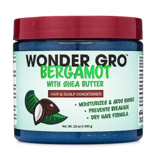 Wonder Gro Bergamot with Shea Butter Hair Grease Styling Conditioner, 12 fl oz
