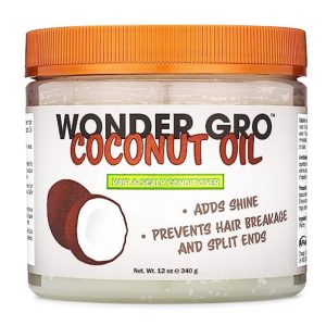 Wonder Gro Coconut Oil Hair Grease Styling Conditioner, 12 fl oz