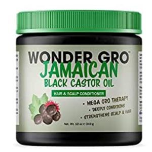 Wonder Gro Jamaican Black Castor Oil Hair Grease Styling Conditioner, 12 fl oz