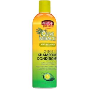 African Pride Olive Miracle 2-in-1 Shampoo & Conditioner 12 oz