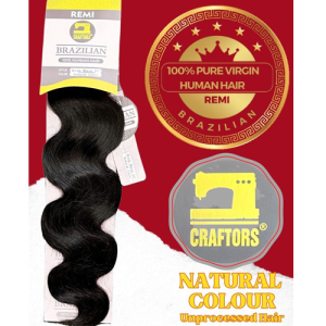 CRAFTORS - Virgin Remi Brazilian 100% Pure Human Hair - Body Wave - 10-24 inches