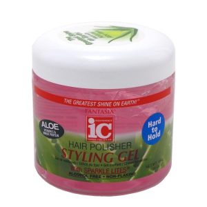 Fantasia Hair Polisher Hard To Hold Styling Gel Jar16 oz Pink