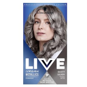 Schwarzkopf LIVE U72 DUSTY SILVER Permanent Hair Dye Colour