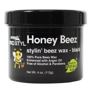 Ampro Pro Styl Honey Beez Stylin' Beez Wax - Black 4oz/113g