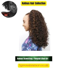 Kuknus Beautiful Curly Drawstring Ponytail Chad Girl