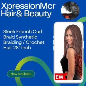 Sleek French Curl Braid Synthetic Braiding / Crochet Hair 28" Inch