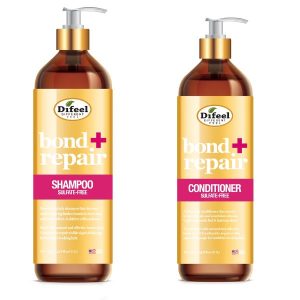Difeel Bond & Repair Sulfate Free Shampoo & Conditioner 33.8 Oz.
