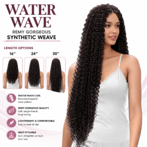 Sleek Water Wave Remy Gorgeous Synthetic  16"- 24"- 30" Inch