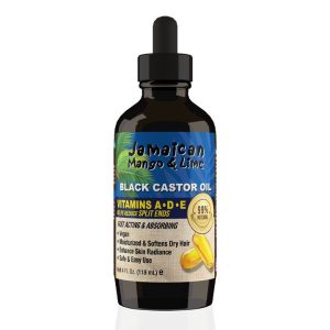 Jamaican Mango & Lime Jamaican Black Castor Oil – Vitamins A-D-E 4 Fl.Oz / 118mL