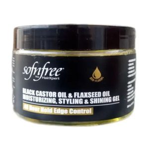 Sofn'Free Black Castor Oil and Flaxseed Oil Moisturising, Styling and Shining Gel - 300ml