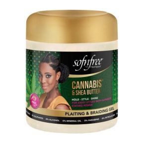 Sofn'Free Cannabis & Shea Butter Plaiting & Braiding Gel 500ml (16.91oz)