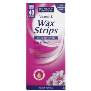 Beauty Formulas Vitamin E Wax Strips 40'S