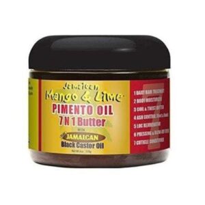 Jamaican Mango & Lime Pimento Oil 7 N 1 Butter with Jamaican Black Castor Oil 6oz