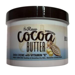 Raw Cocoa Butter Skin Creme With Vitamin E Jar 14oz / 348g