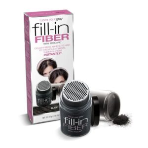 Cover Your Gray Pro Fill-In Fibers With Procapil Black