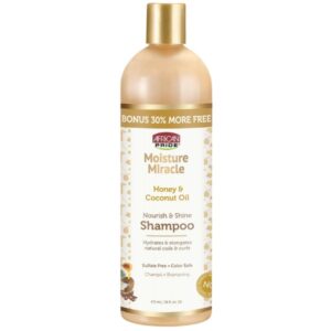African Pride Moisture Miracle Shampoo with Honey and Coconut 16oz