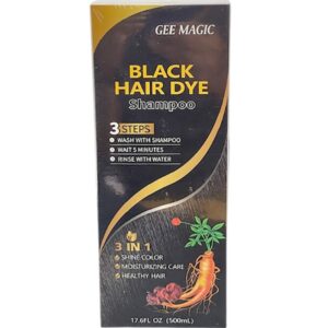 Gee Magic Black Hair Dye Shampoo 17.6oz / 500ml
