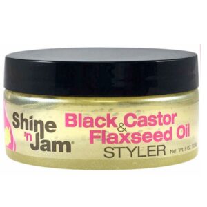 AMPRO Shine 'n Jam Gel Black Castor & Flaxseed Oil 8oz