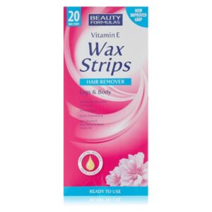 Beauty Formulas Vitamin E Legs & Body Wax Hair Remover Wax Strips 20's