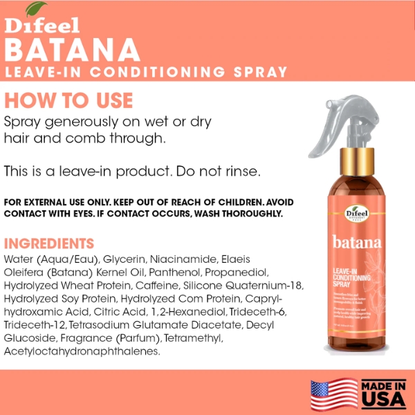 Difeel Batana Leave-In Conditioning Spray 8 fl.oz _ 237ML (5)