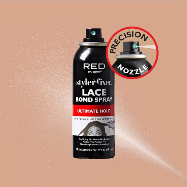 Red by Kiss Lace Bond Hold Spray Styler Fixer Ultimate Hold 2.7fl.oz _ 80ML (2)