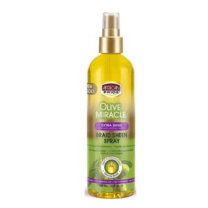 African Pride Olive Miracle Extra Shine Braid Sheen Spray 12oz / 355ml